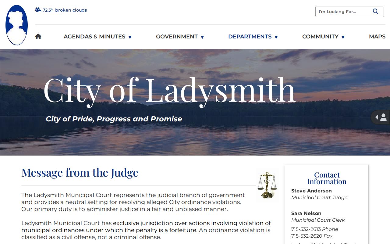 Ladysmith criminal records at the Municipal Court